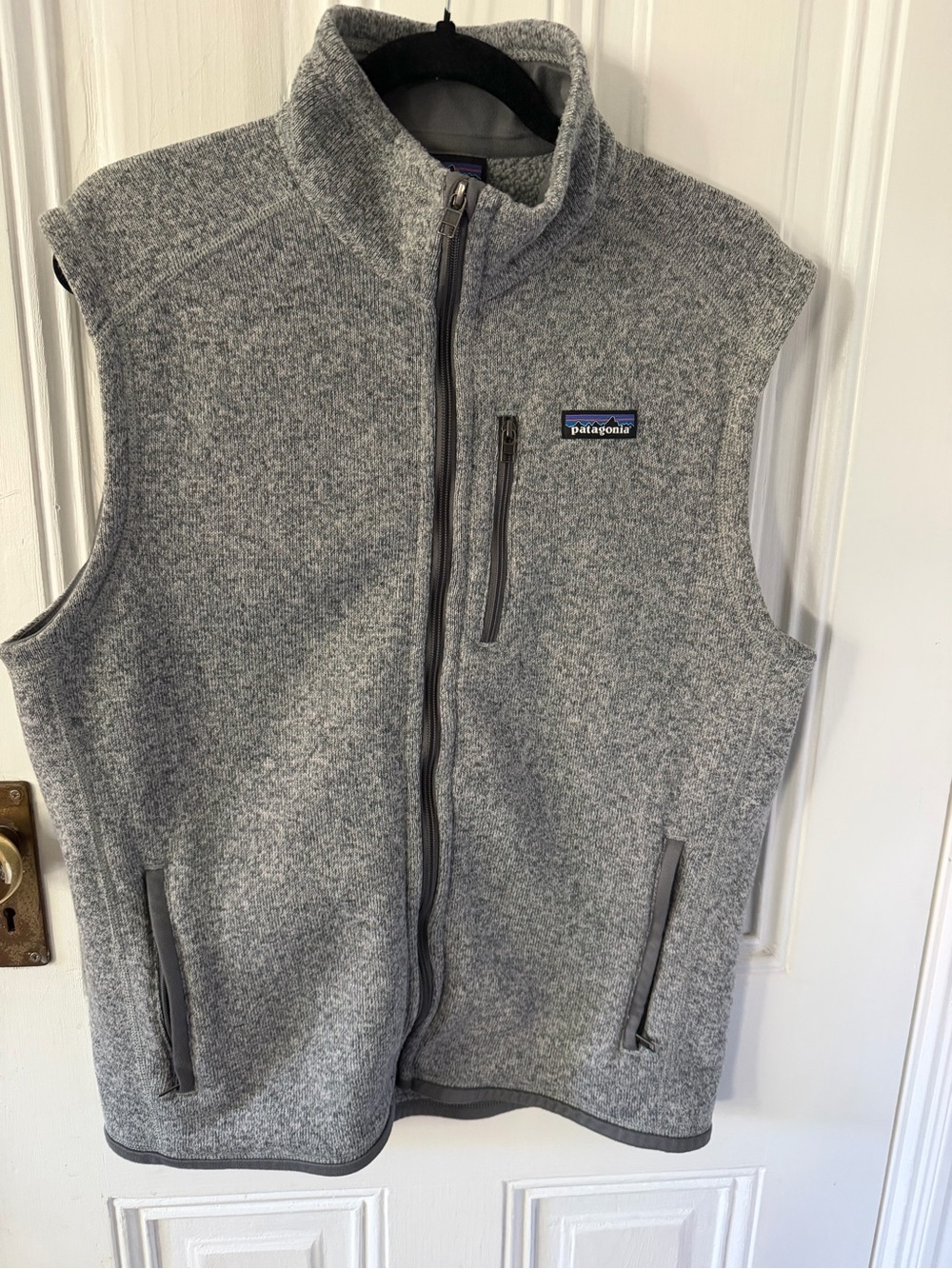 Patagonia Men's Heather Gray Full‑Zip Fleece Vest